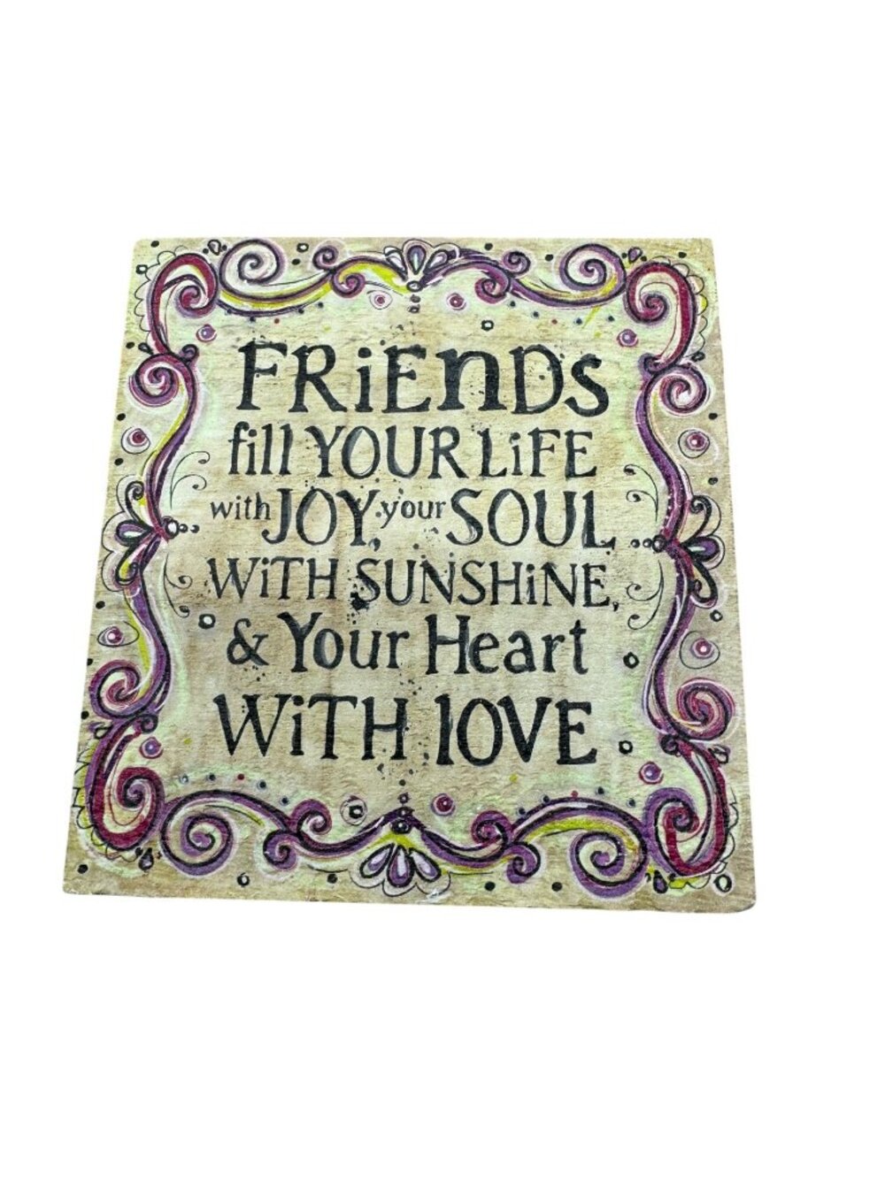 Natural Life Decorative Wooden Quote Block READ